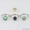 bagues 0414075 3pcs 17mm vert