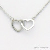collier coeur entrelacé acier inoxydable 0119257 argenté