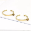 boucles d’oreilles créoles acier inoxydable cabochon pierre effet marbré 0319222