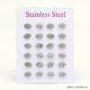 12 paires de puce d'oreilles oeil protecteur acier inoxydable 0319526