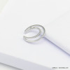 bijou d'oreille double-rangs minimaliste métal 0320126