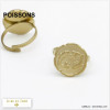 bague signe astrologique poisson zodiaque constellation acier inoxydable 0420009