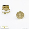 bague signe astro cancer zodiaque constellation acier inoxydable 0420010