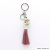 porte-clefs bijou-pour-sac plage coquillage cauri pompon fil femme 0820001