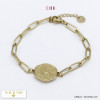 bracelet signe astrologique LION zodiacal constellation acier inoxydable 0220025