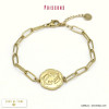 bracelet constellation POISSONS signe astro zodiaque acier inoxydable 0220032
