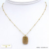 collier pendentif agate pierre croix acier inoxydable femme 0120523