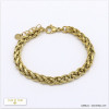 bracelet chaîne maille palmier 4mm acier inoxydable femme 0220010
