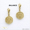 2 charms breloque astro signe zodiaque BALANCE acier inoxydable 0620561