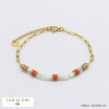 bracelet tubes pierre nacre acier inoxydable femme 0221061