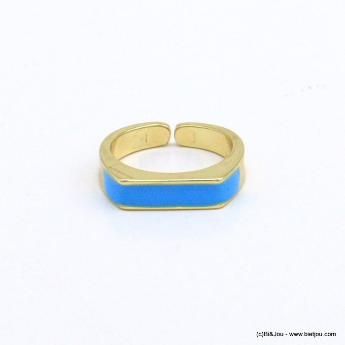 bague minimaliste métal émail coloré femme 0421047