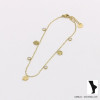 chaine de cheville trèfle acier inoxydable strass femme 0221099