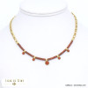 collier tubes cabochons pierre acier inoxydable femme 0121505