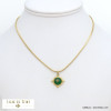 collier étoile cabochon pierre acier inoxydable femme 0121540