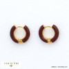 boucles d'oreille mini créoles émail acier inoxydable femme 0321535