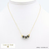 collier 3 pierres naturelles acier inoxydable femme 0121534