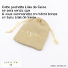 petit pochon tissu touché nubuck pour boucles d'oreilles ou bague Lilas de Seine 0621501