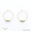 boucles d'oreille créoles trèfle cristal acier inoxydable femme 0321567