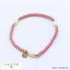 bracelet billes pierre naturelle perle eau douce acier inoxydable femme 0222014