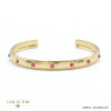 bracelet jonc fin acier inoxydable strass femme 0222013