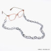chaîne de lunettes porte-masque vintage maille ovale acrylique femme 0122006