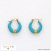 boucles d'oreilles acier inoxydable émail classique femme 0322030