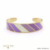 bracelet jonc acier inoxydable bandes émail femme 0222010