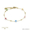 bracelet acier inoxydable fleur résine femme 0222026 blanc