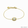 bracelet acier inoxydable soleil rayonnant strass femme 0222084