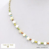 collier acier inoxydable suite étoiles nacre perles rocaille femme 0122022 multi