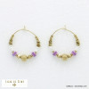 boucles d'oreille créoles acier inoxydable surfeur disques céramique nacre femme 0322055