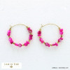 boucles d'oreille créoles nacre acier inoxydable femme 0322093