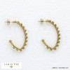 boucles d'oreille ouvertes cristal enfilé acier inoxydable femme 0322087