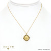 collier acier inoxydable pendentif rond résine époxy femme 0122513