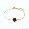 Bracelet acier inoxydable fleur double-face nacre femme 0223058 doré