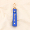 Bijou de sac porte-clés fantaisie "Sweet home" cœur simili-cuir grainé 0823006 bleu foncé