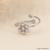 Bague fleur des champs en acier inoxydable pour femme 0423076 argenté