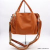 SAC À MAIN FLORA&CO SIMILI-CUIR SOUPLE GRAINÉ POMPON TASSEL LANIÈRE 0922530 cognac