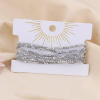 Bracelets cristaux brillants élastiques pour femme 0223137 gris clair