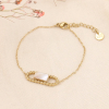Bracelets cristaux brillants élastiques pour femme 0223137 blanc
