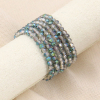 Bagues perles cristal élastiques femme 0423149 vert aqua