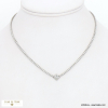 Collier soirée acier inoxydable trèfle strass 0122548 argenté
