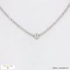 Collier soirée acier inoxydable trèfle strass 0122548 argenté