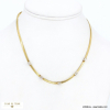 Collier soirée acier inoxydable maille miroir strass 0122574 blanc