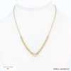 Collier soirée coeur strass billes acier inoxydable 0122576 doré