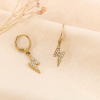 Boucles d’oreille acier inoxydable flash strass 0323584 doré