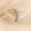 Ear cuff allongé acier inoxydable strass 0323632 argenté