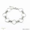 Bracelet acier inoxydable grosse chaîne géométrique 0223008 argenté