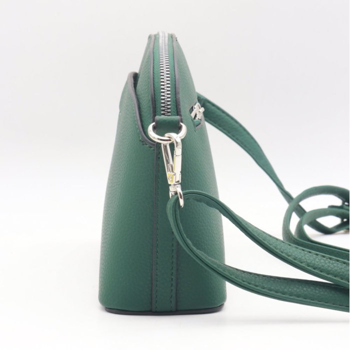 Sac à bandoulière Flora&Co simili-cuir rigide grainé 0924014 vert foncé