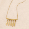 Collier acier inoxydable cascade pétales 0124028 doré